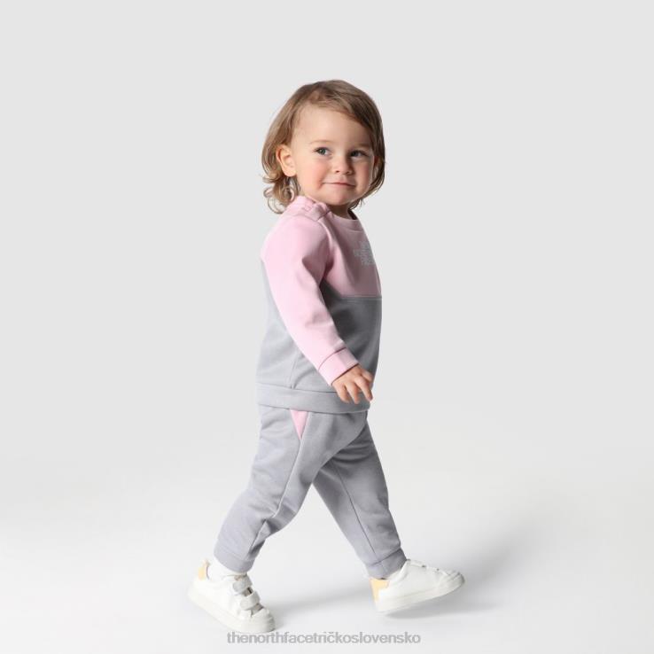 HLH082061 cameo ružová The North Face baby Surgent crew 2 dielna sada