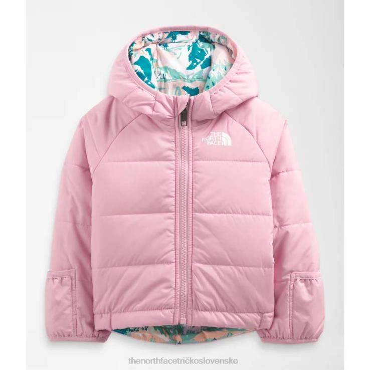 HLH085885 cameo ružová The North Face detská obojstranná perritová bunda s kapucňou