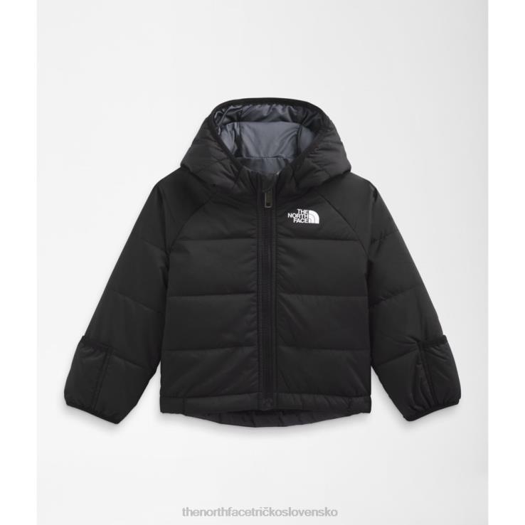 HLH085886 čierna The North Face detská obojstranná perritová bunda s kapucňou