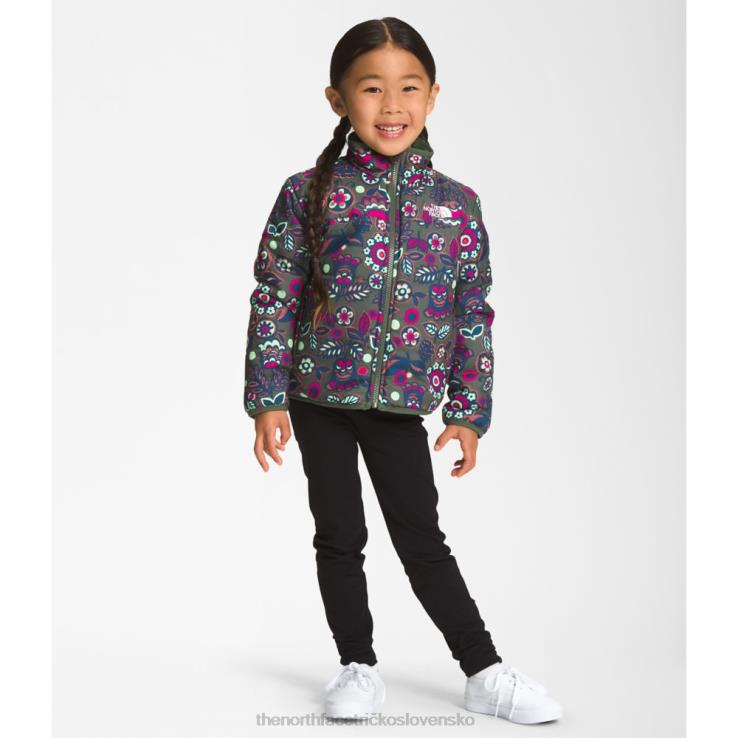 HLH085328 tymiánový les The North Face detská obojstranná mossbud bunda