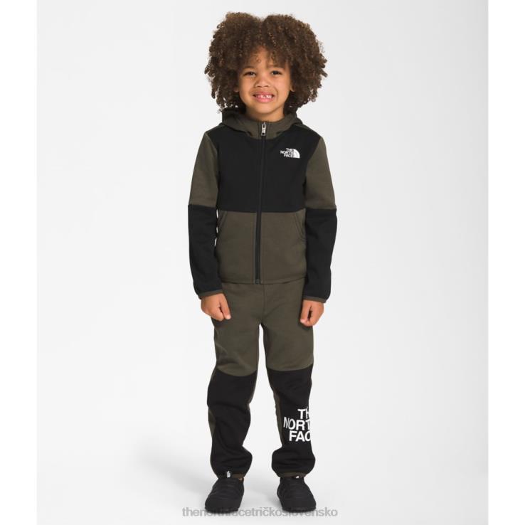 HLH085338 nová taupe zelená The North Face detská zimná teplá súprava