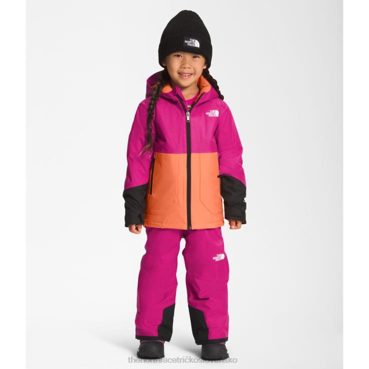 HLH085348 fuschia ružová The North Face detská zateplená bunda slobody
