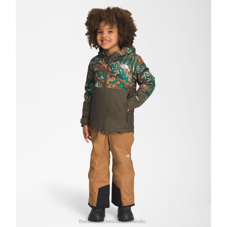 HLH085349 nová taupe zelená The North Face detská zateplená bunda slobody