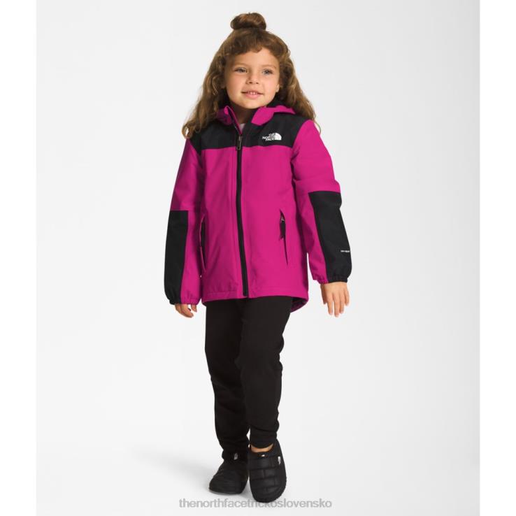 HLH085985 fuschia ružová The North Face detská teplá bunda do dažďa