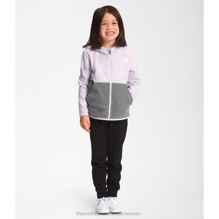 HLH085989 levanduľová hmla The North Face detská mikina s kapucňou glacier s kapucňou