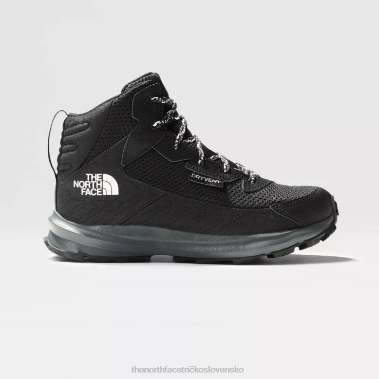 HLH081784 čierna The North Face Mládežnícke fastpack nepremokavé stredné turistické topánky
