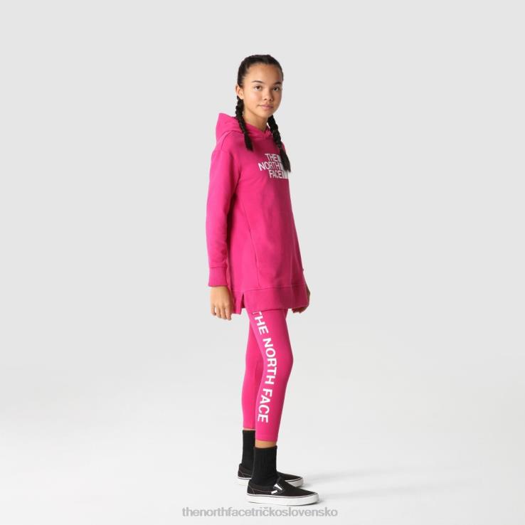 HLH082015 fuschia ružová The North Face dievčenské legíny s grafikou