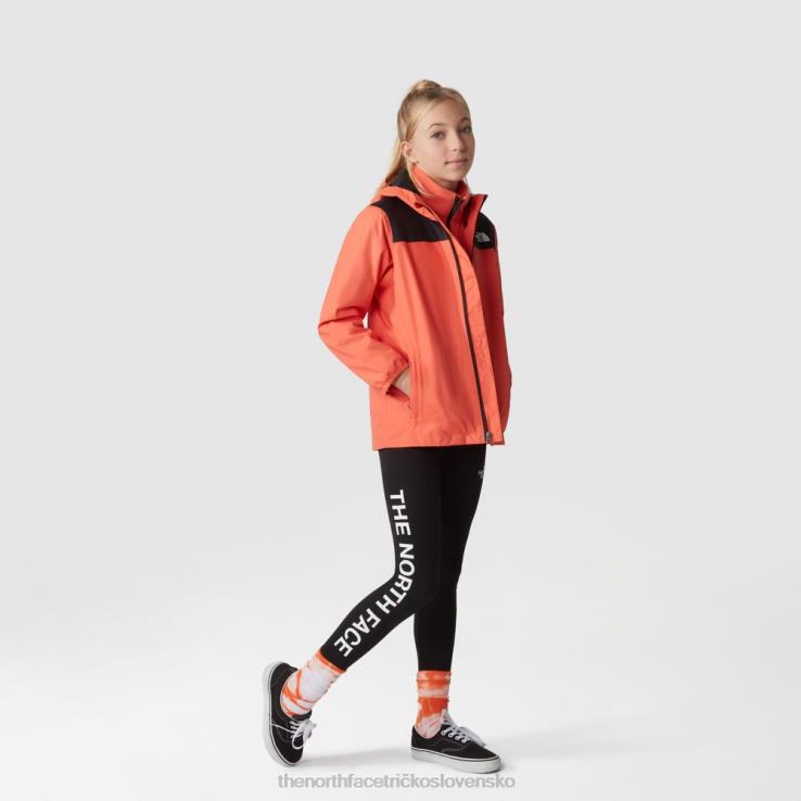 HLH082017 čierna The North Face dievčenské legíny s grafikou
