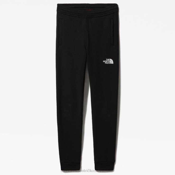 HLH0848 čierna biela The North Face čierne biele tínedžerské flísové nohavice