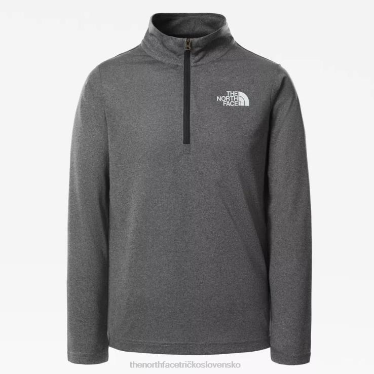 HLH081059 sivá The North Face tínedžerský termoreaktorový sveter na zips