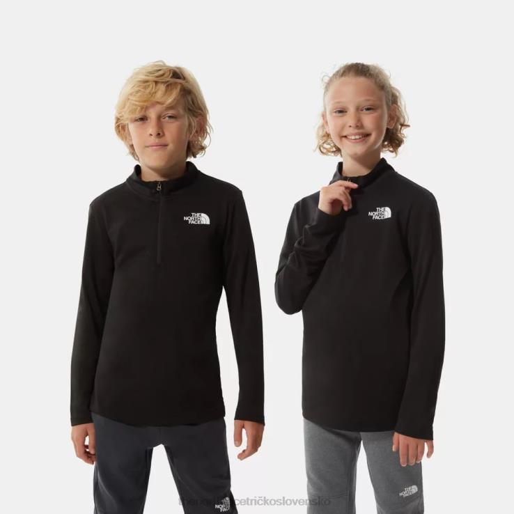HLH081060 čierna The North Face tínedžerský termoreaktorový sveter na zips