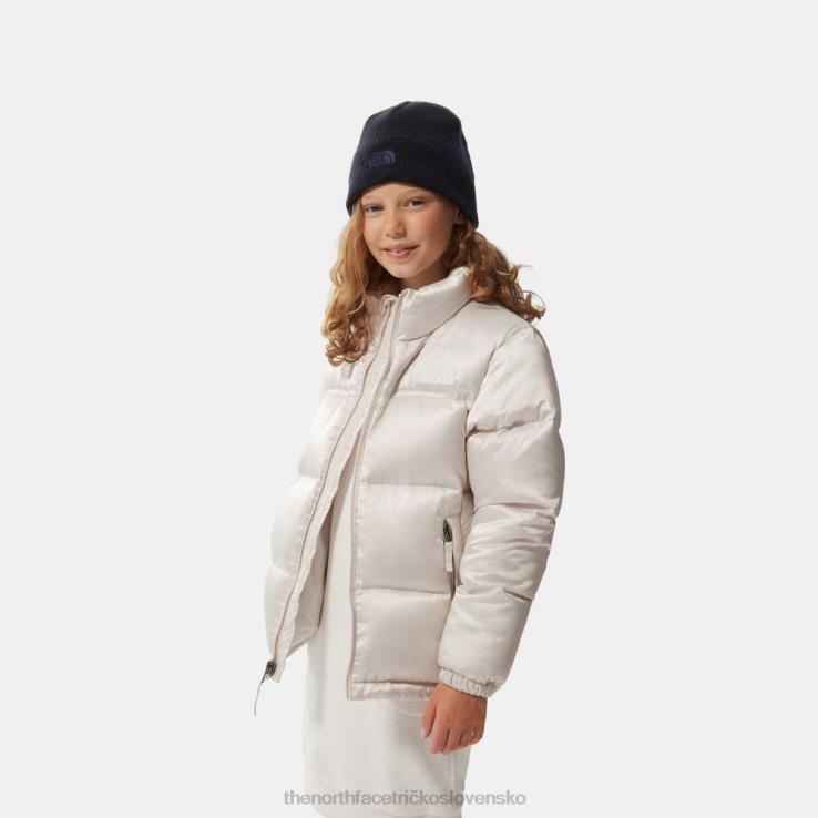 HLH081270 mesačná slonovina The North Face tínedžerská retro bunda z roku 1996 s potlačou