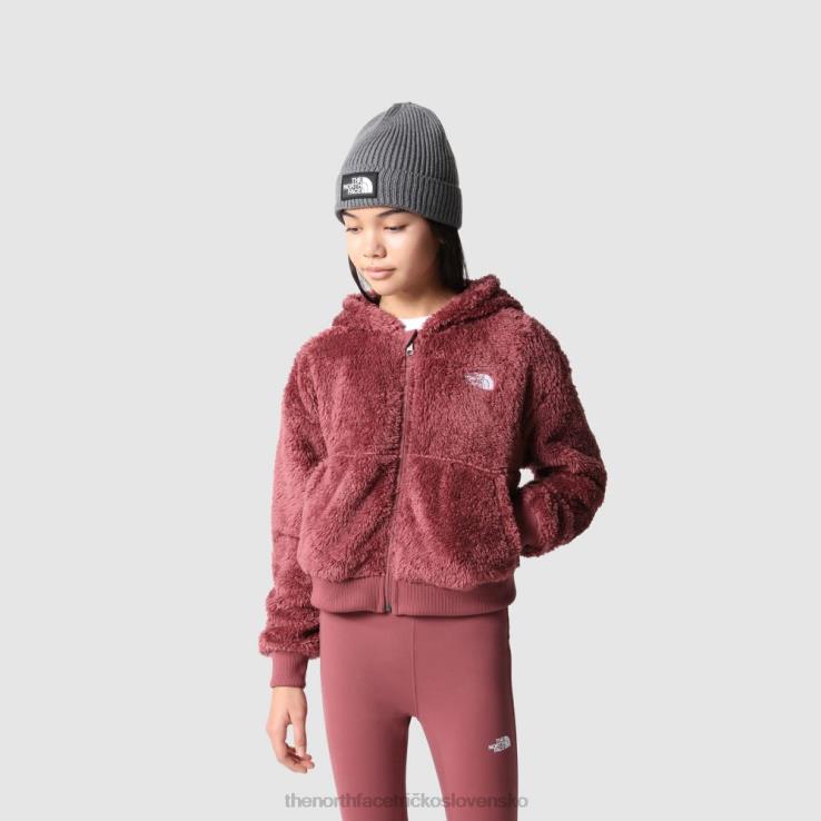 HLH081648 zázvor The North Face dievčenská príjemná oso bunda s kapucňou