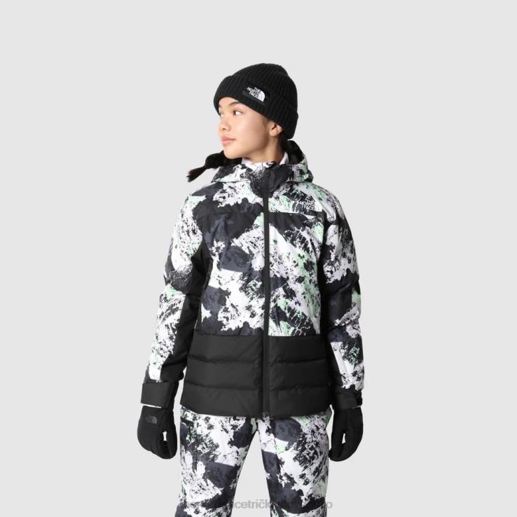 HLH081658 levanduľová hmlovka The North Face dievčenská páperová bunda