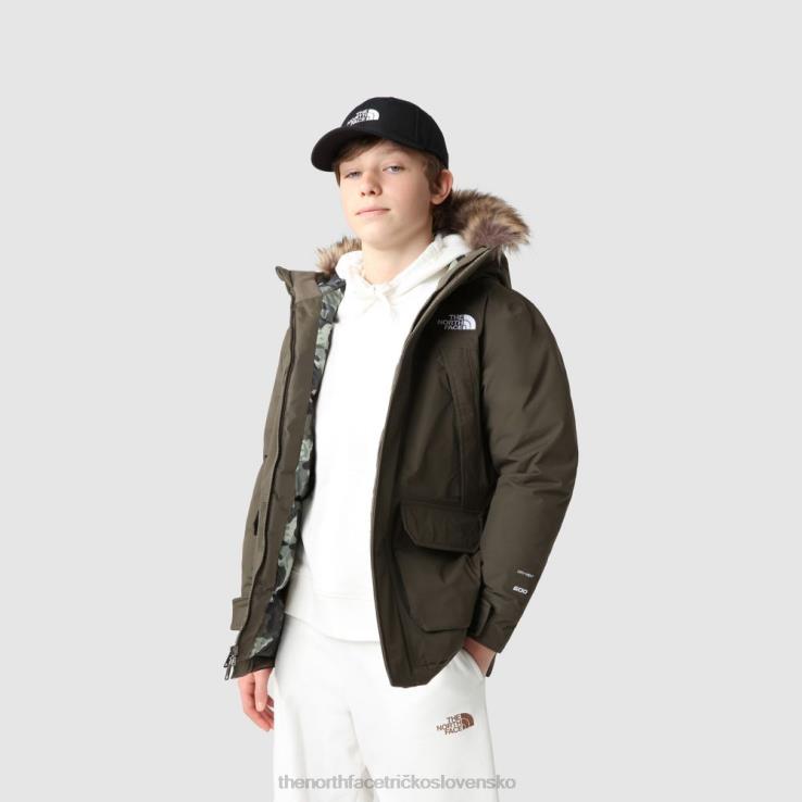 HLH081809 nová taupe zelená The North Face chlapčenská mcmurdo parka