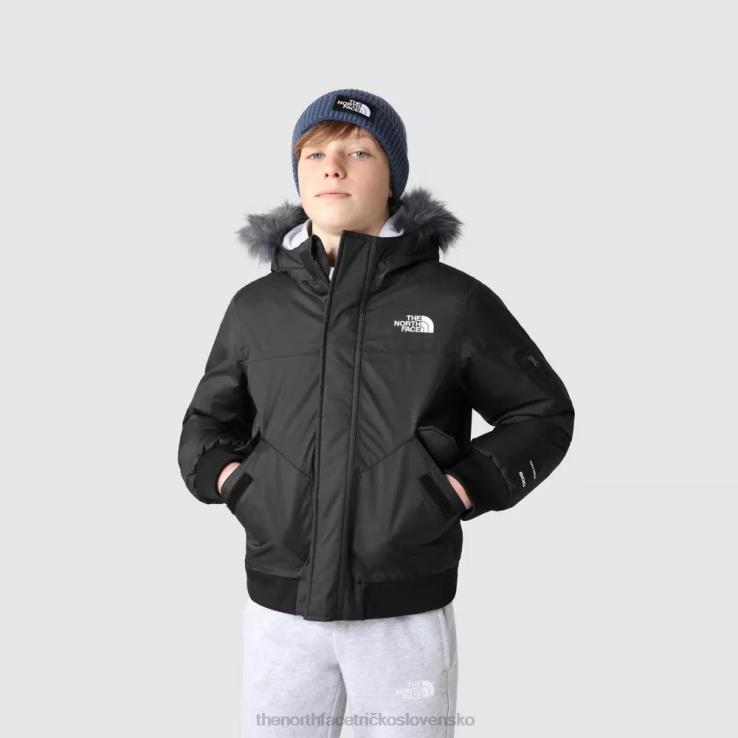 HLH081823 čierna The North Face chlapčenská gotham páperová bunda