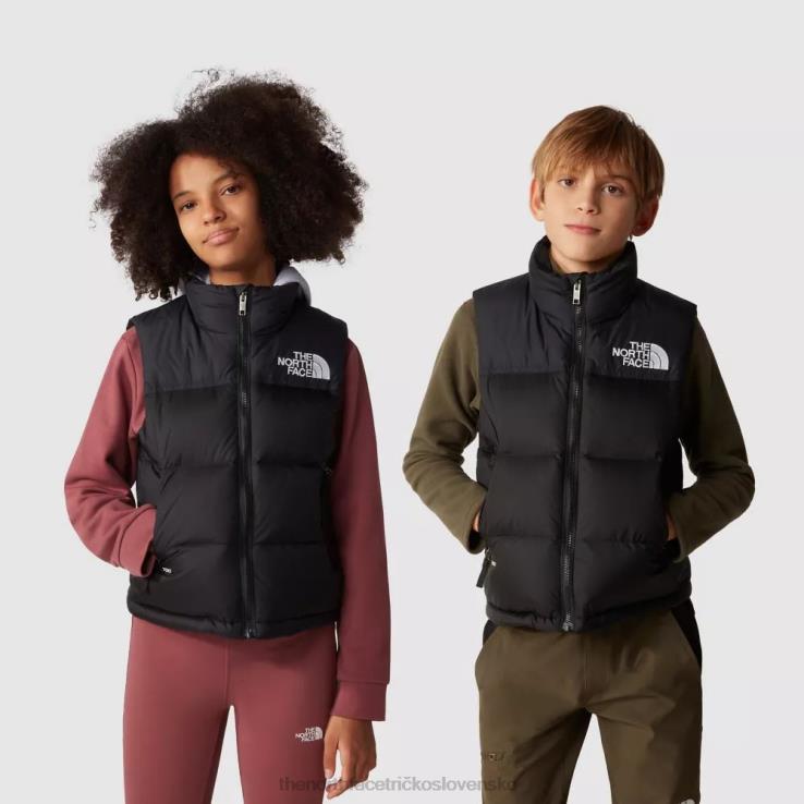 HLH081828 čierna The North Face teen 1996 retro nuptse down vesta