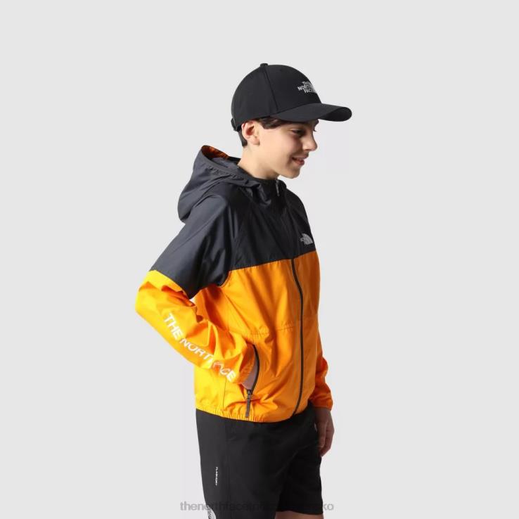 HLH081838 oranžová The North Face chlapci nikdy neprestanú windwall bunda s kapucňou