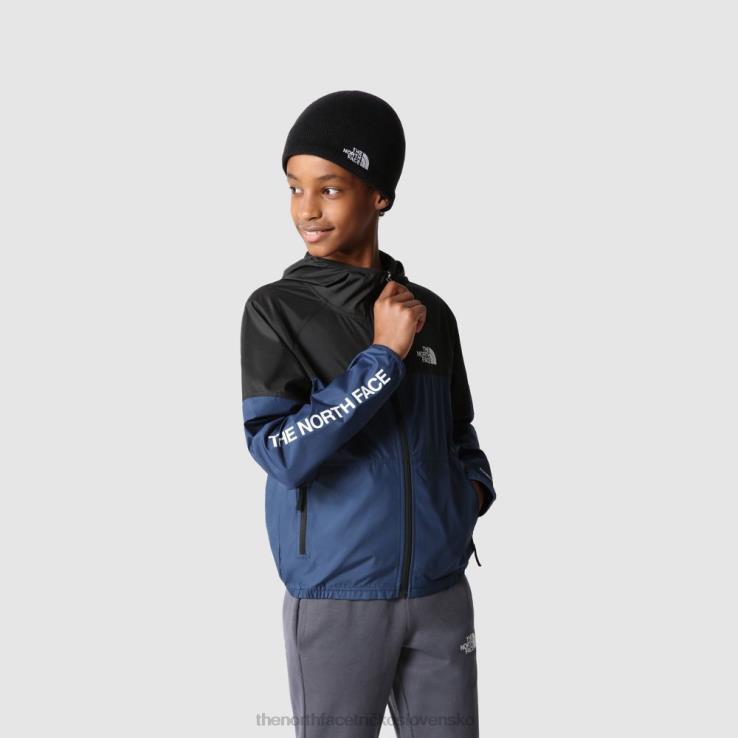 HLH081839 tienisté modré The North Face chlapci nikdy neprestanú windwall bunda s kapucňou