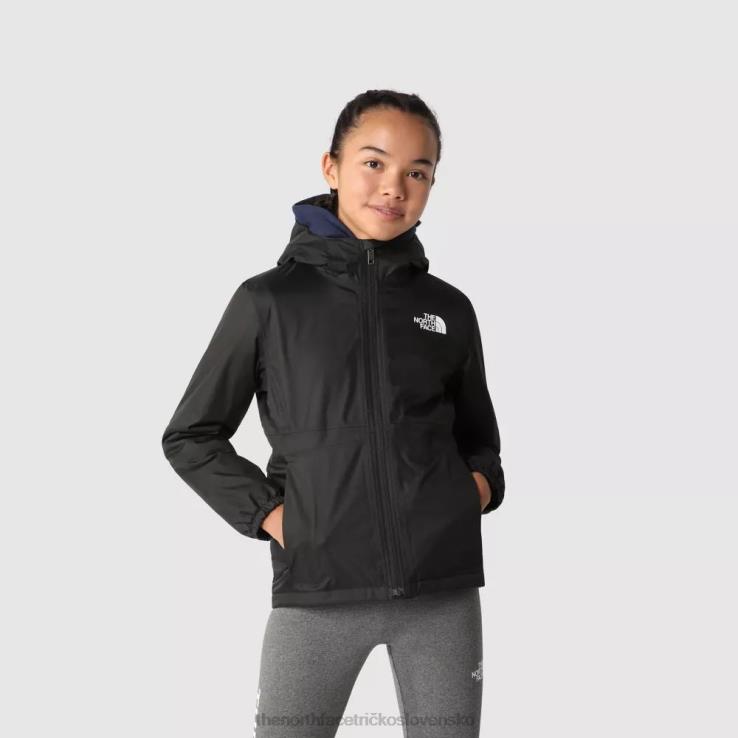HLH081847 čierna The North Face dievčenská teplá bunda do dažďa