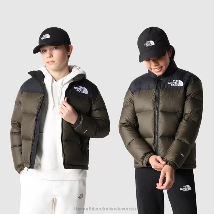 HLH081848 nová taupe zelená The North Face tínedžerská retro bunda z roku 1996
