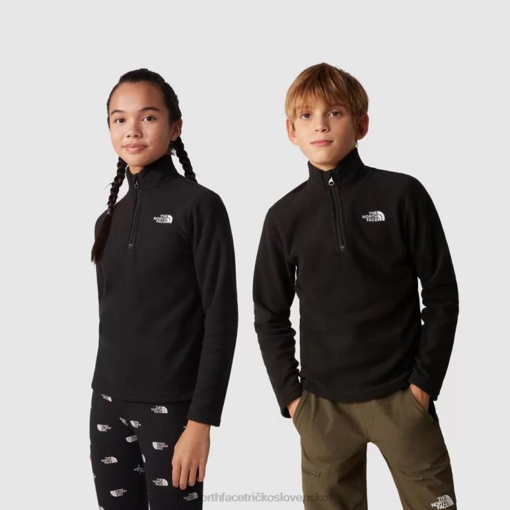 HLH081975 čierna The North Face tínedžerské ľadovcové rúno
