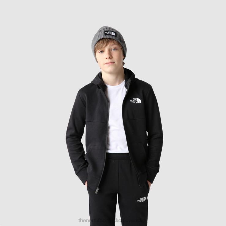 HLH081983 čierna The North Face chlapčenská mikina s kapucňou na zips