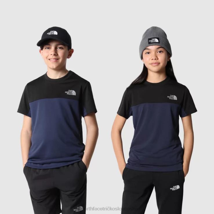 HLH081987 vrcholové námorníctvo The North Face tínedžerské tričko s krátkym rukávom nikdy neprestane