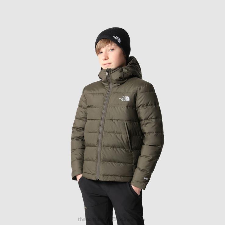HLH081993 nová taupe zelená The North Face chlapci nikdy neprestanú bundu