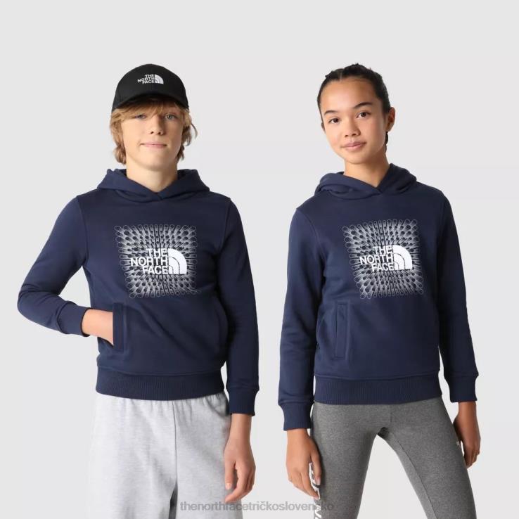 HLH082028 vrcholové námorníctvo The North Face pulóver pre tínedžerov s kapucňou