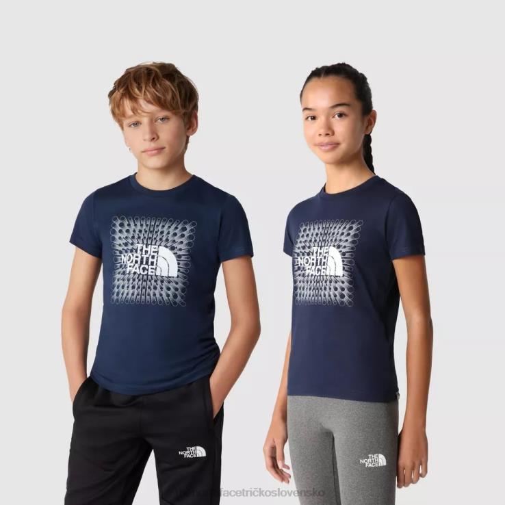 HLH082034 vrcholové námorníctvo The North Face tínedžerské tričko s krátkym rukávom