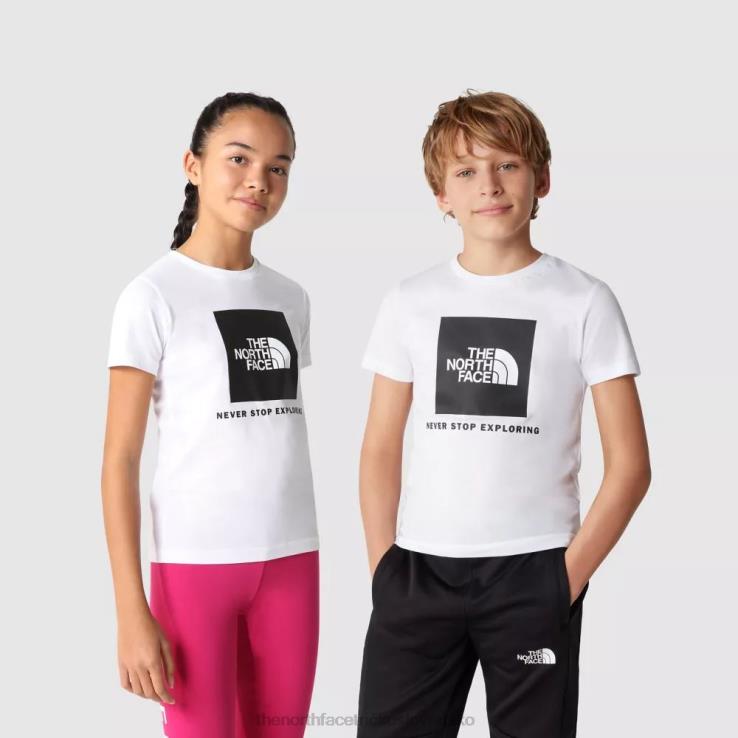 HLH082036 biely čierny The North Face teens box tričko s krátkym rukávom biele čierne