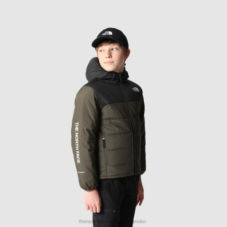 HLH082216 nová taupe zelená The North Face chlapci nikdy nezastavia zateplenú bundu