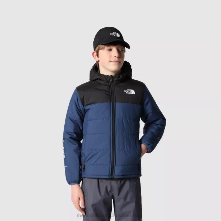 HLH082217 tienisté modré The North Face chlapci nikdy nezastavia zateplenú bundu