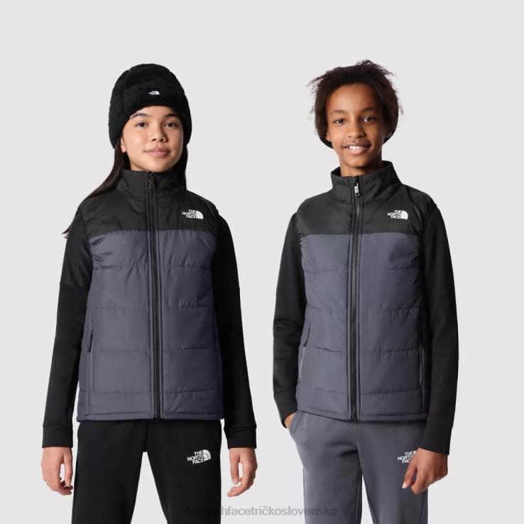 HLH082219 sivá The North Face tínedžeri nikdy neprestanú so syntetickou vestou
