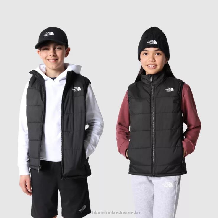 HLH082221 čierna The North Face tínedžeri nikdy neprestanú so syntetickou vestou