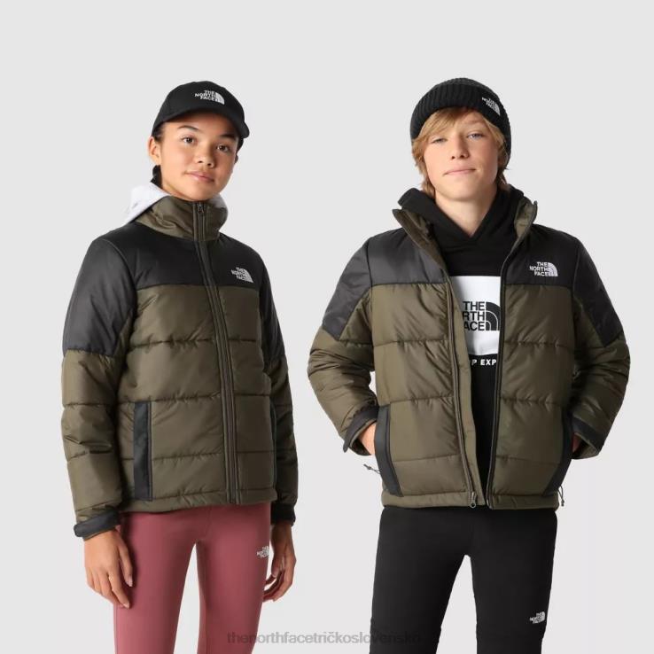 HLH082234 čierna The North Face tínedžerská kruhová syntetická bunda