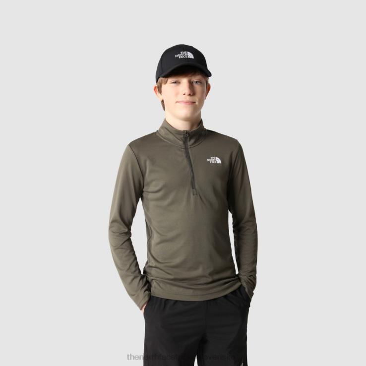 HLH082249 nová taupe zelená The North Face tričko pre tínedžerov nikdy neprestane