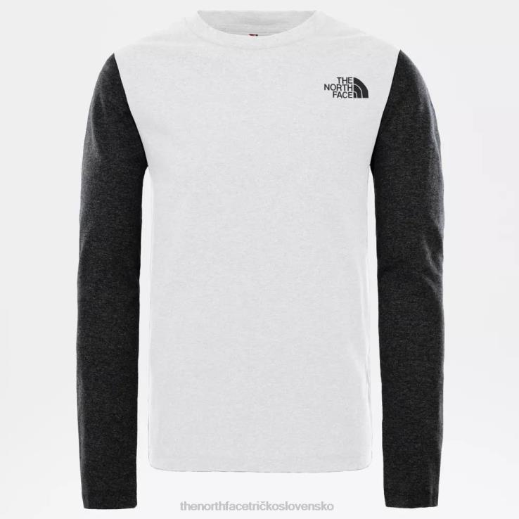 HLH082298 biely The North Face mládežnícke tričko s dlhým rukávom