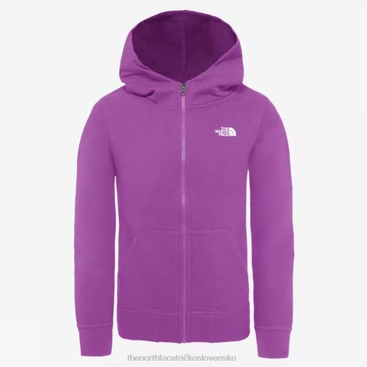 HLH082300 sladká fialka The North Face mládežnícka mikina s kapucňou na zips