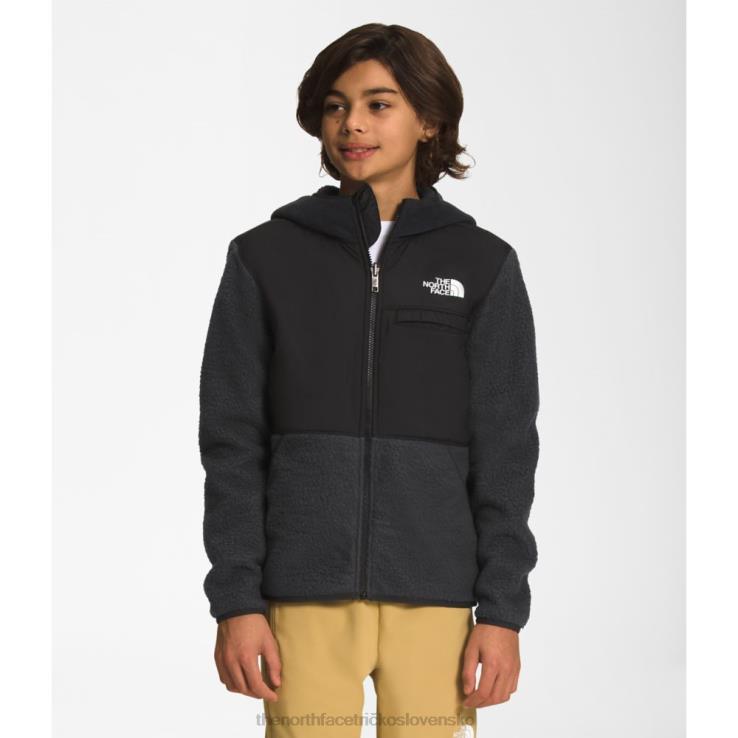 HLH085266 sivá The North Face chlapčenská forrest fleecová bunda s kapucňou na zips