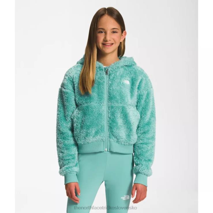 HLH085269 wasabi The North Face dievčenská príjemná bunda s kapucňou na zips