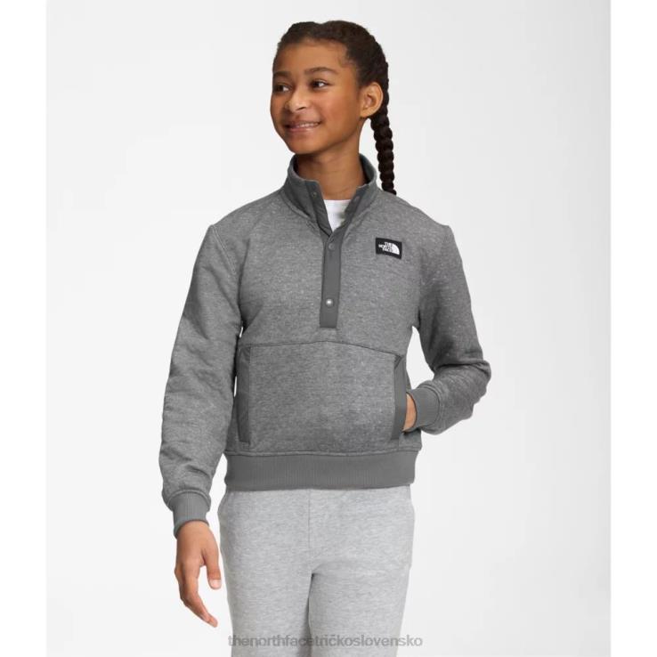 HLH085288 sivá The North Face dievčenská edgewater prešívaná patentka