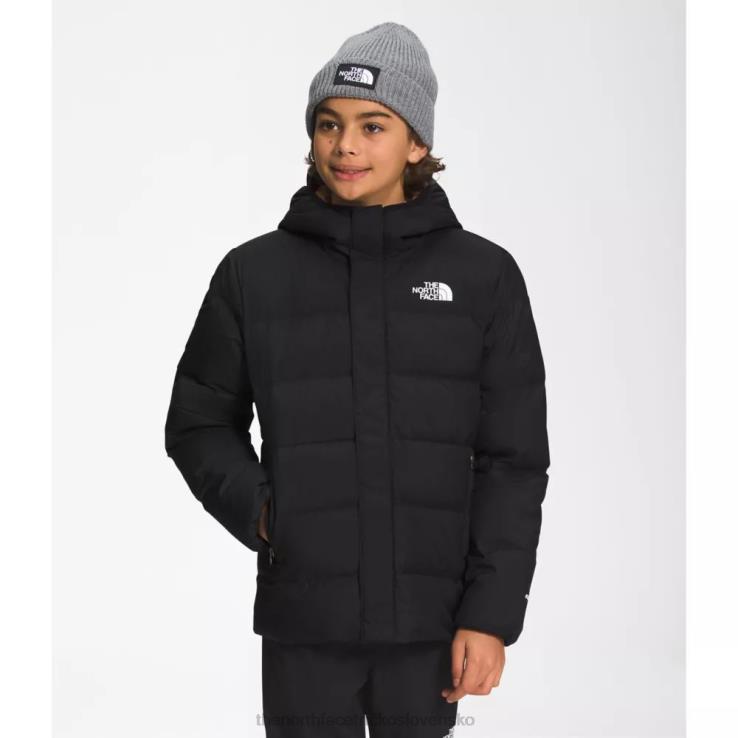 HLH085304 čierna The North Face chlapčenská parka s fleecovou podšívkou na sever