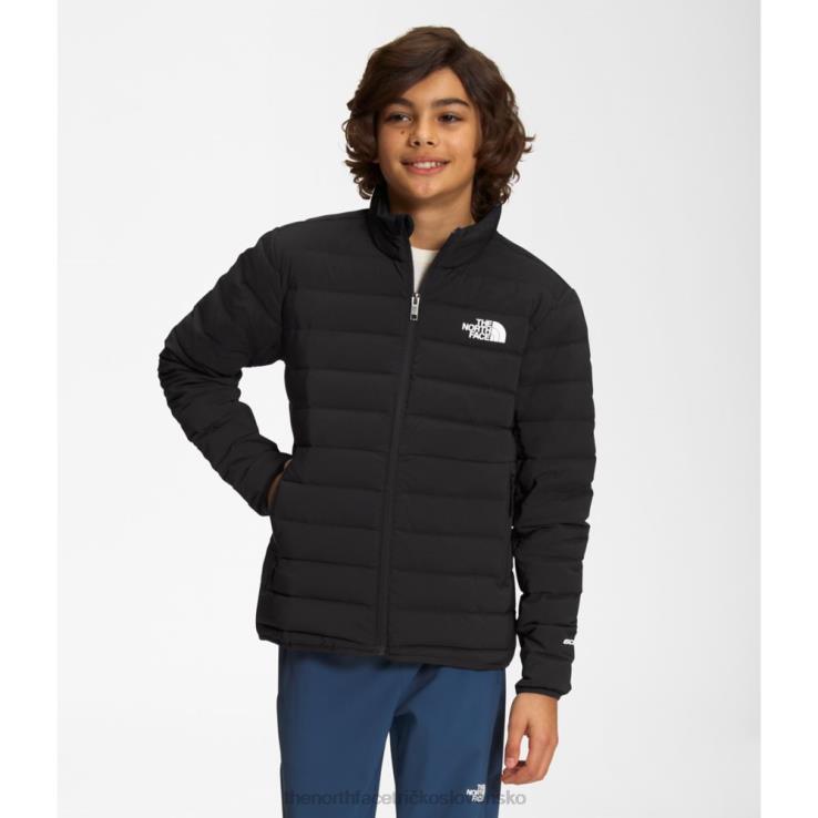 HLH085309 čierna The North Face Chlapčenská belleview naťahovacia páperová bunda