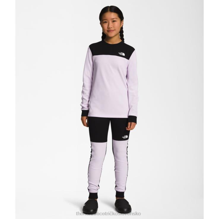 HLH085357 levanduľová hmla The North Face tínedžerská súprava základnej vrstvy vaflí