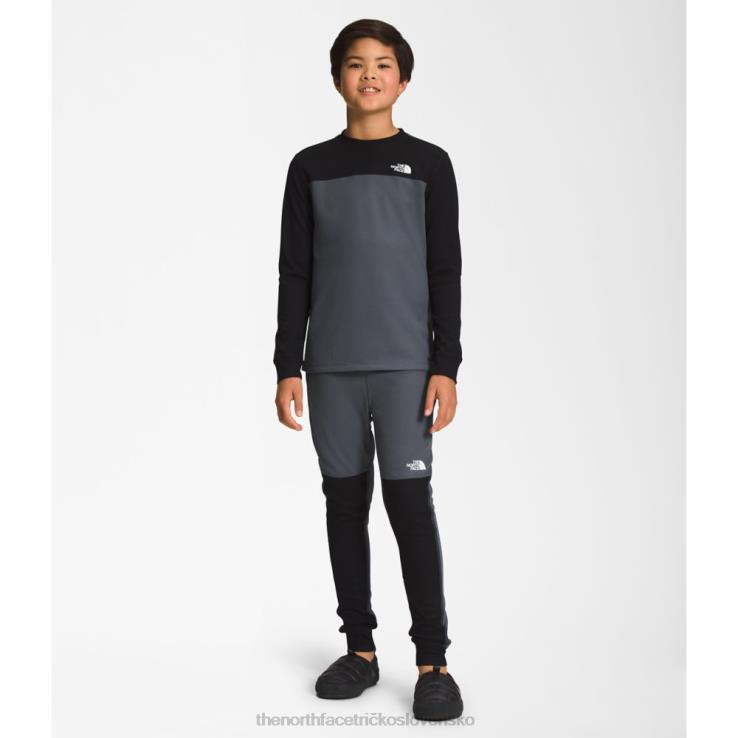 HLH085358 čierna The North Face tínedžerská súprava základnej vrstvy vaflí