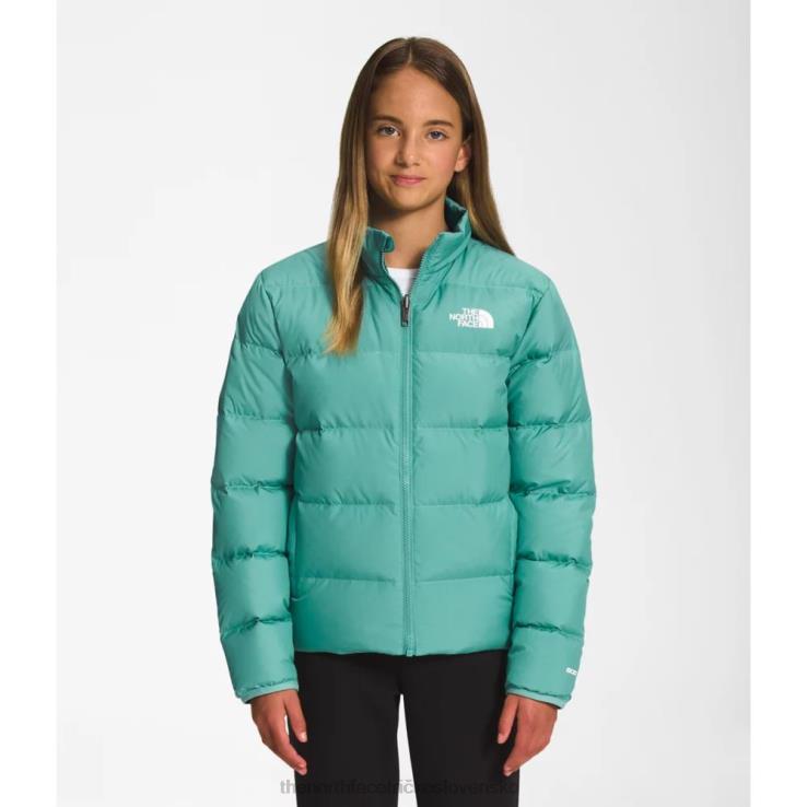 HLH085880 wasabi The North Face tínedžerská obojstranná severná páperová bunda