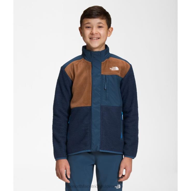 HLH085891 vrcholové námorníctvo The North Face chlapčenská forrest fleecová mashup bunda