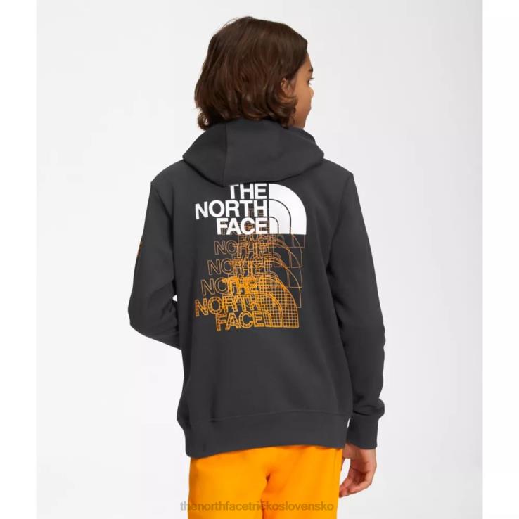 HLH085945 sivá The North Face Chlapčenská táborová fleecová mikina s kapucňou
